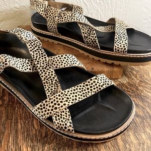 Madewell Aubrey Sandals in Spotted Calf Hair size 7